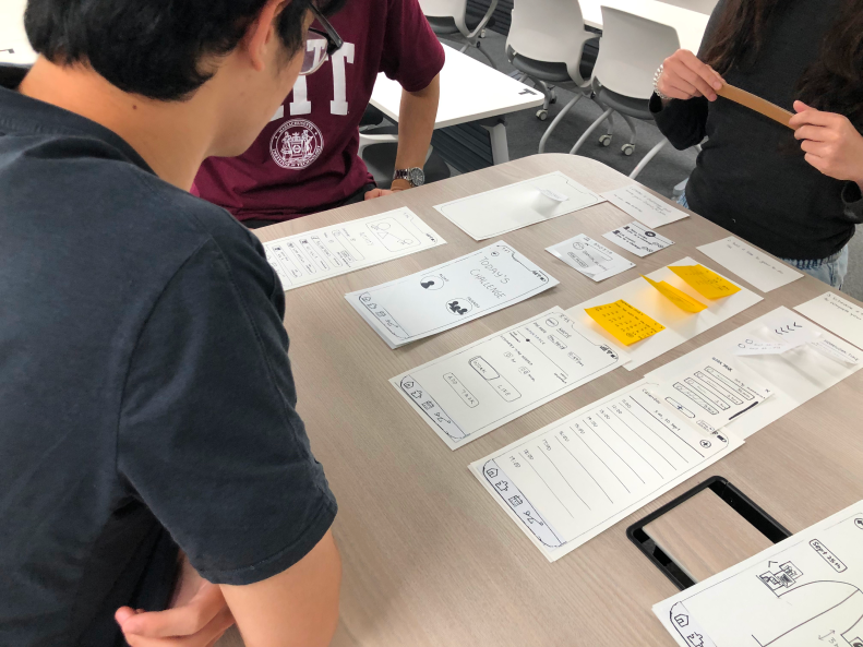 A participant during one of the user testing